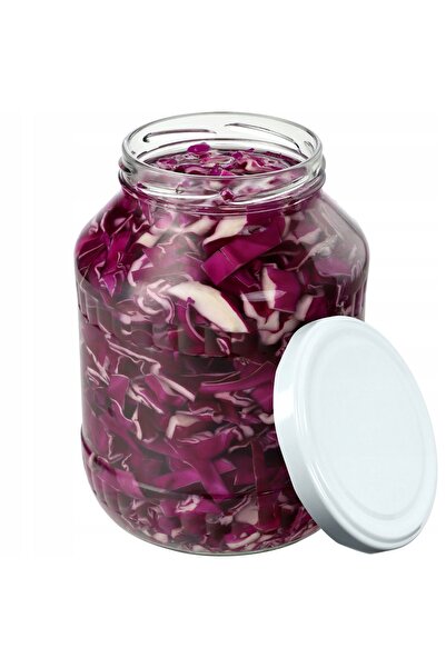 KADAX Borcan de sticlă 1,7L pentru miere, murături, lichioruri + capac Fi89