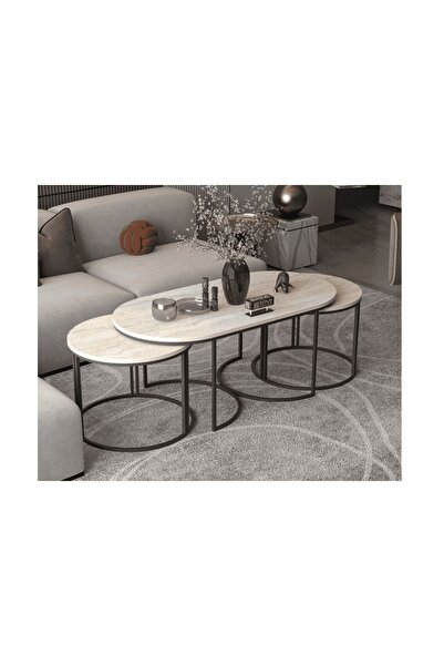 Vivense Solo Sehpa Takımı, Traverten