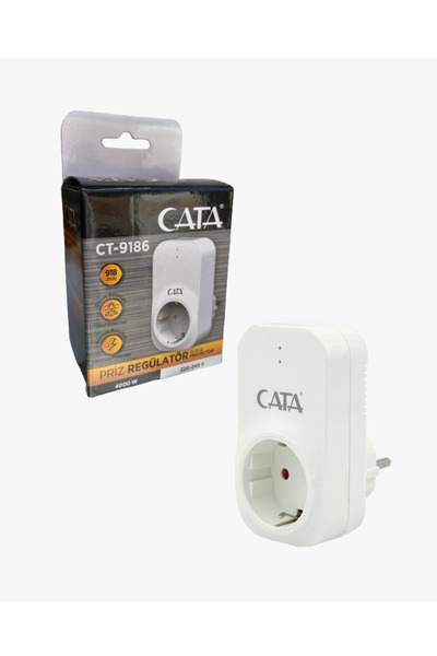 Cata CT-9186 Akım Korumalı Priz 16A 4000W Çocuk Korumalı Tekli Priz LED Göste...