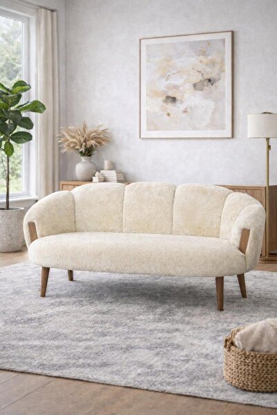 KOKİ DESİGN STAR CEVİZ Krem Wellsoft 2 Kişilik Uzun Berjer (Salon,Balkon,Ofis)