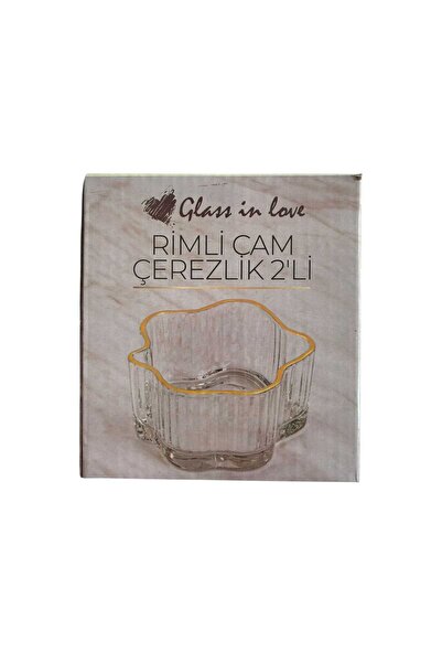 Glass In Love Rimli Glass Snack Bowl Set of 2