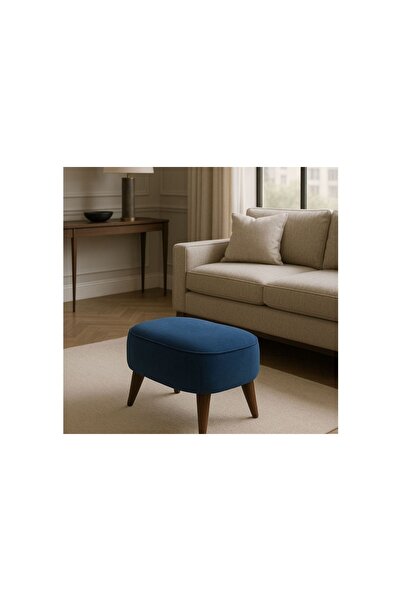 Vivense Oval Puf, Mavi