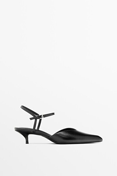 Massimo Dutti Arkası açık topuklu ayakkabı