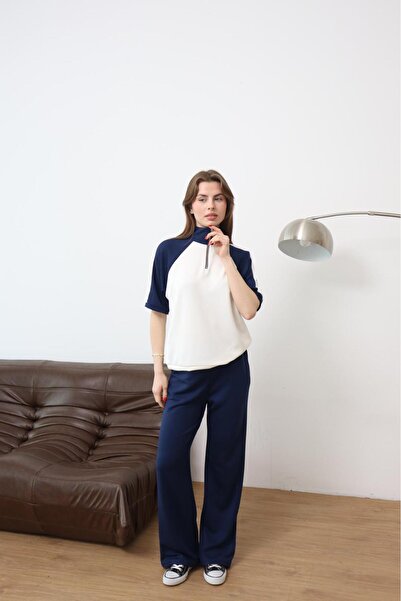 QİMYA BUTİK ΣΕΤ ΔΥΟ ΤΕΜΑΧΙΩΝ ŞANS LİFE Γυναικεία Μπλούζα και Παντελόνι με φερ...