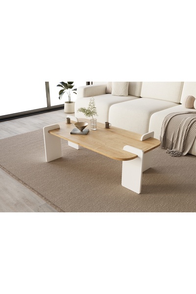 Vivense LEAPİRİ ORTA SEHPA MODERN BEYAZ NATURAL
