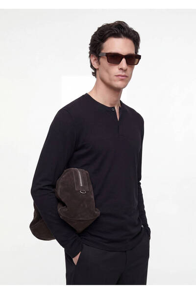 Ramsey Black Plain 100% Cotton T-Shirt