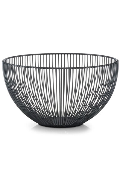 zeller φρουτιέρα, μεταλλική, 25x14 εκ., μαύρη