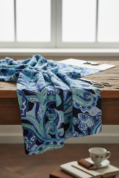 Akbaşlar 100% Viscose Soft-Textured Woven Fabric |   1 Meter |   Width: 150cm