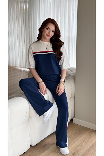 AYŞENUR DİNÇER Monaco Çizgi Takım Lacivert