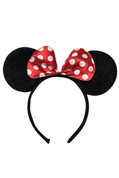 OEM Bentita Minnie pentru Copii si Adulti cu Urechi si Fundita Rosie cu Bulin...