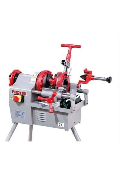 Proter PR 3003 PRO 3'' TEZGAH TİPİ PAFTA MAKİNESİ 1000 WATT ÇAPAK ALMA APARATLI