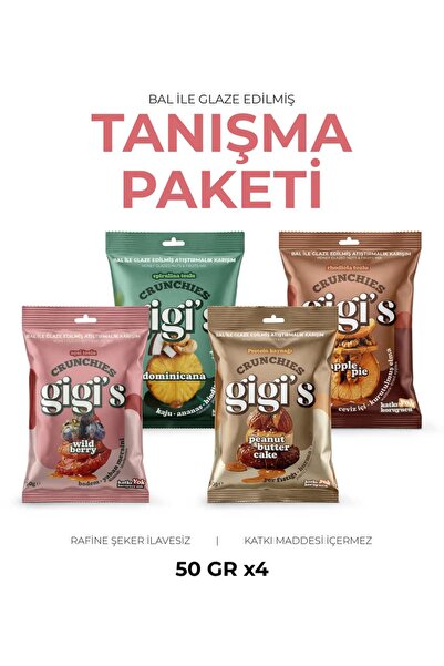 Kuruyemiş ve Kuru Meyveli Atıştırmalık Tanışma Paketi 4x50g