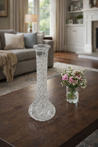 Bev Kitchen Handmade Glass Twisted Model Flower Carnation Rose Vase