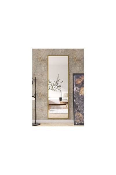 Vivense Marsah Home Metal Çerçeveli Diktörtgen Ayna, Gold, 60X180