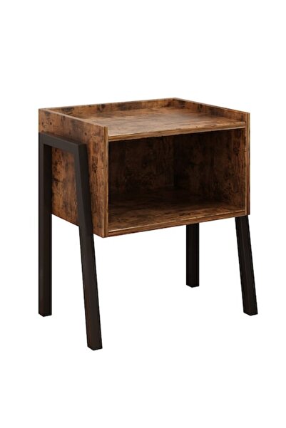 BADU Noptieră rustică tip mansardă - lemn maro