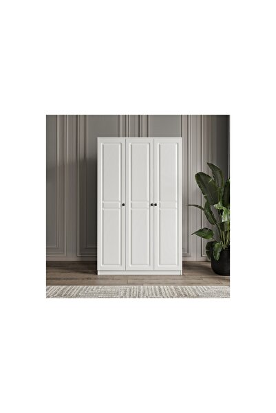 Vivense Violet Gardırop, Beyaz, 3 Kapaklı