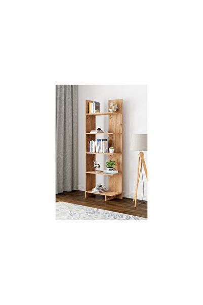 Vivense Aura Asimetrik Kitaplık, 5 Raflı, Çam