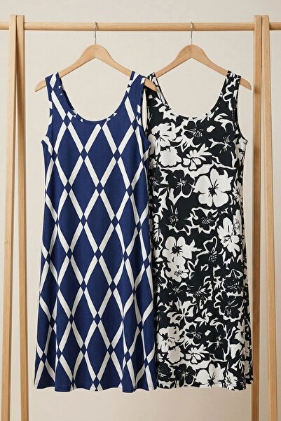 COTENCONCEPT قطعتان من الفساتين المريحة ذات الأشرطة السميكة على شكل حرف A لعا...