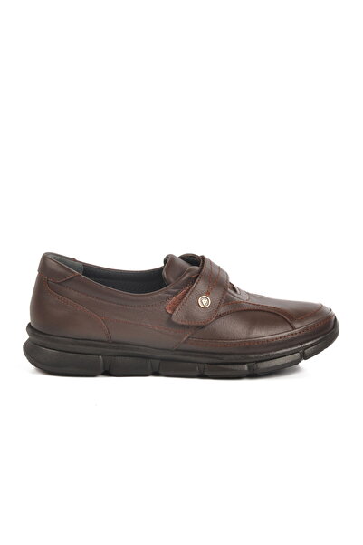 Aspor Brown Genuine Leather Women's Casual Shoes