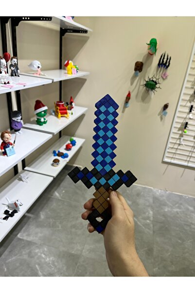 axelon Elmas Kılıç Minecraft Eğlenceli Oyuncak Dekoratif 25CM