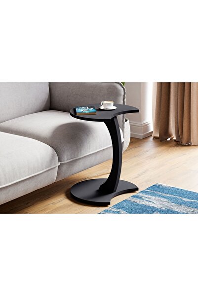 Vivense JEDI TEKERLEKLİ C SEHPA KOLTUK SEHPASI, ANTRASİT