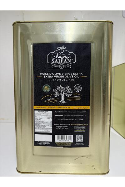 Saifan علب زيت زيتون بكر ممتاز وزن 16 كجم