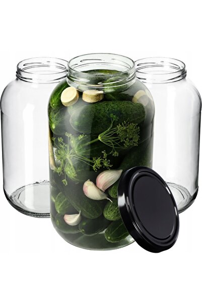 KADAX 8 buc. Borcane de 4 L, borcan pentru miere, conserve, castraveți, lichi...