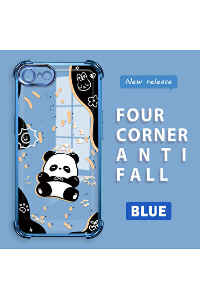 ucuc حافظة شفافة متوافقة مع iPhone 7/8/SE 2020 2022 مصنوعة من السيليكون بأربع...