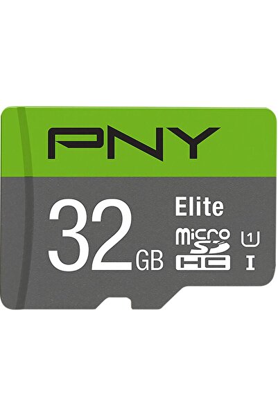 PNY بطاقة ذاكرة microSDHC من نوع Elite UHS-I بسعة 32 جيجابايت مع محول SD