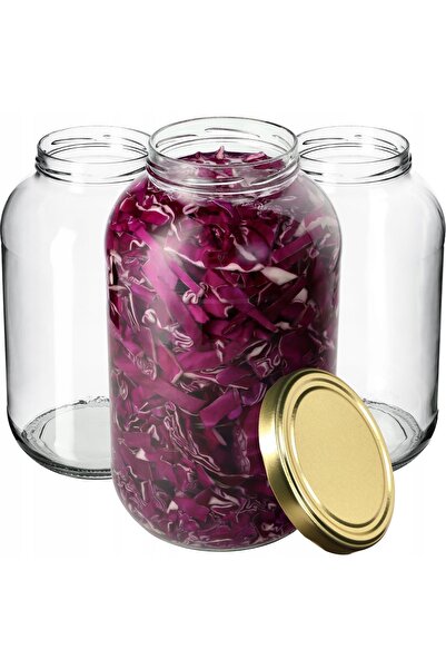 KADAX 8 buc. Borcane de 4 L, borcan pentru miere, conserve, castraveți, lichi...