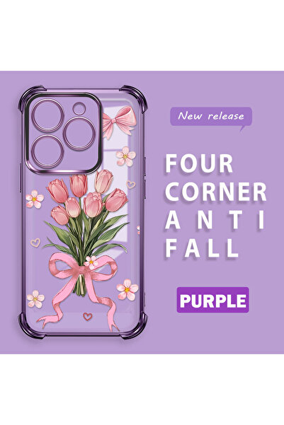 ucuc غطاء حماية شفاف متوافق مع هاتف Infinix Hot 40i، مصنوع من السيليكون بأربع...