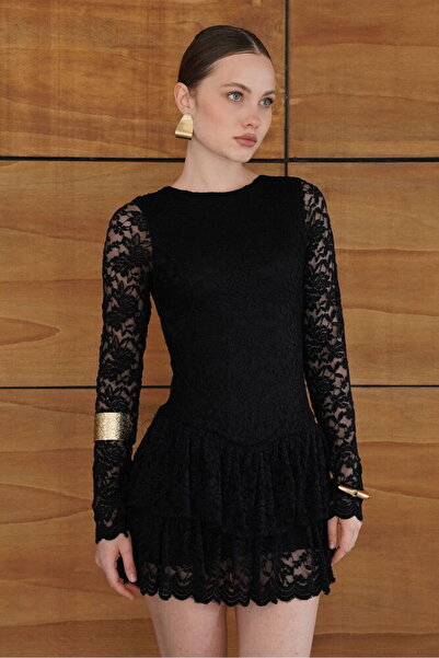 Lady Pixie ΔΙΠΛΗ ΣΤΡΩΣΗ ΣΤΗΝ ΑΞΟΝΑ ΤΗΣ ΦΟΥΣΤΑΣ Δαντέλα BİSE