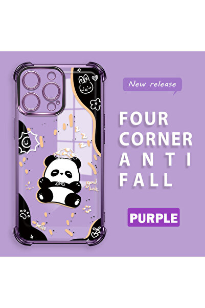 ucuc حافظة شفافة متوافقة مع هاتف iPhone 14 Pro Max مصنوعة من السيليكون بأربعة...