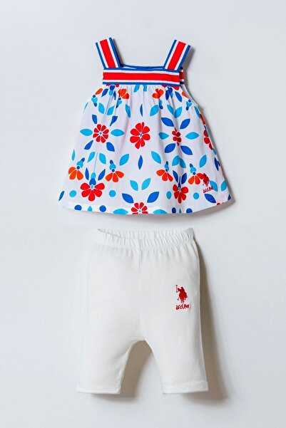 U.S. Polo Assn. 6-36 Months Licensed Us Polo Assn Baby Girl Set-Red