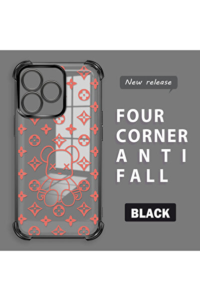 ucuc حافظة حافة لامعة متوافقة مع هاتف Realme C53 مصنوعة من السيليكون الشفاف ب...