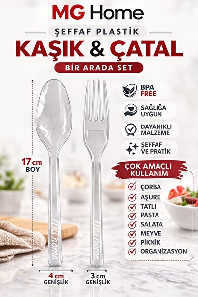 VENON 200 Pieces ❤️   100 Spoons ❤️   100 Forks ❤️   Disposable Spoon and For...