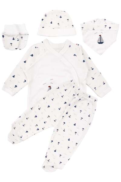 bebegen مجموعة إيكرو لاسي كايك مطرز المكونة من 5 قطع من إيكرو لاسي كايك للرجا...