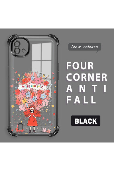 ucuc حافظة ذات حواف لامعة متوافقة مع هاتف Realme C20/C20A مصنوعة من السيليكون...