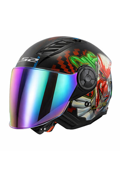 LS2 AIRFLOW 2 HAPPY DREAMS MAT KASK (GÖKKUŞAĞI VİZÖR + SPOİLER)