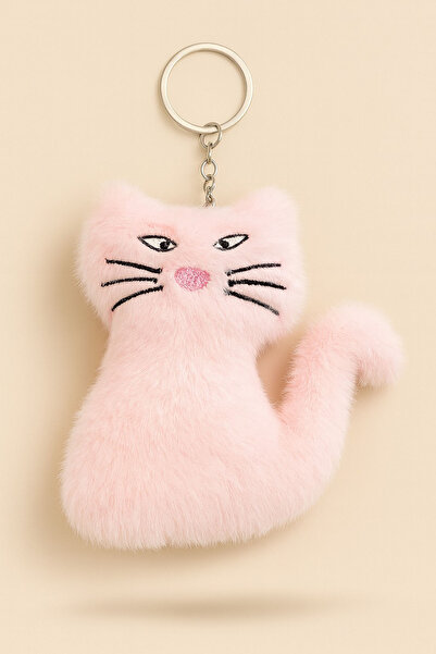 E MODA Μπρελόκ & Στολίδι για τσάντα από βελούδινο ροζ σε σκόνη