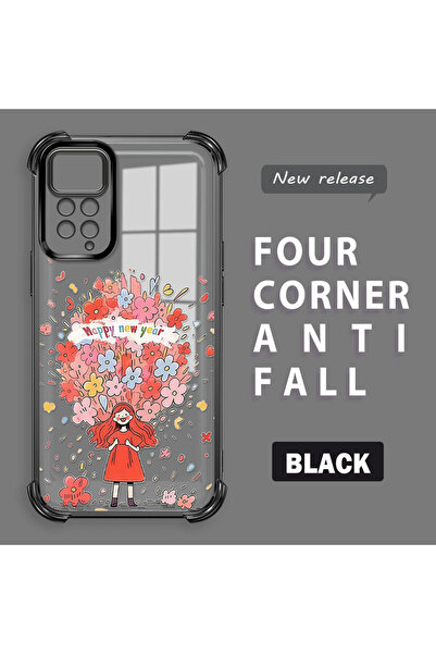 ucuc حافظة شفافة متوافقة مع Redmi Note 11 Pro 4G/5G ذات أربع زوايا من السيليك...