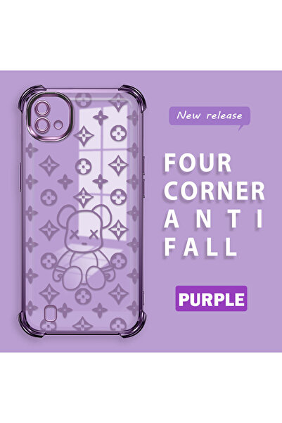 ucuc حافظة ذات حواف لامعة متوافقة مع هاتف Realme C20/C20A مصنوعة من السيليكون...