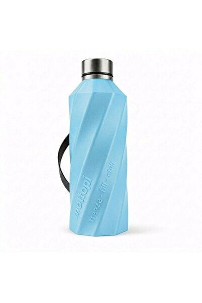 Mottopi ثيرموس سوجولر بمقبض باللون الأزرق الفاتح - ثيرموس مياه باردة خالية من...