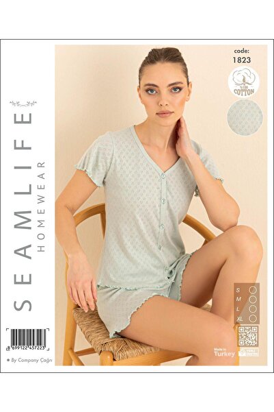 ROYAM Seamlife Women's 100% Cotton Short-Sleeve Shorts Suit