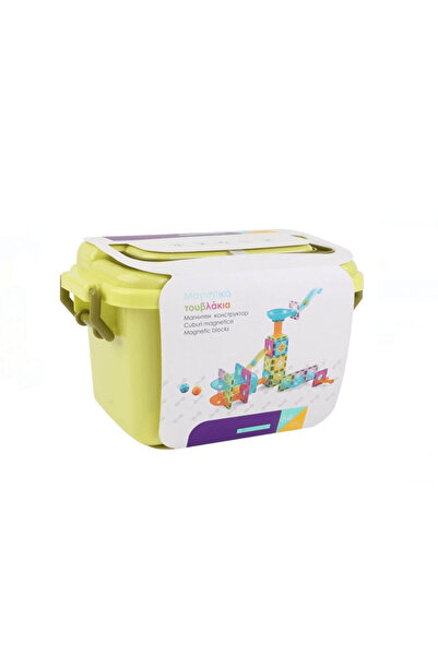 Magnetic Cube Set de construcții cu cărămizi magnetice în valiză - 64 de piese