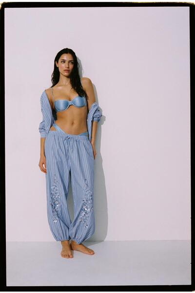 Stradivarius Balon nakışlı pantolon