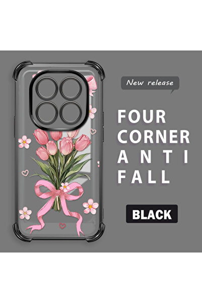 ucuc غطاء حماية شفاف متوافق مع ريدمي نوت 14 برو 4G، مصنوع من السيليكون بأربعة...