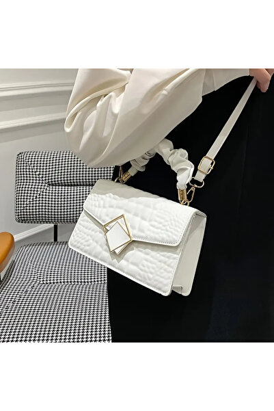 esplendor Trend Crocodile Pattern Hand Bag, Top Ruched Handle Square Wallet f...