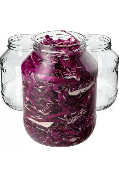 KADAX 4x Borcan 2,5 L Borcane Borcan pentru Miere, Confituri, Castraveți, Lic...