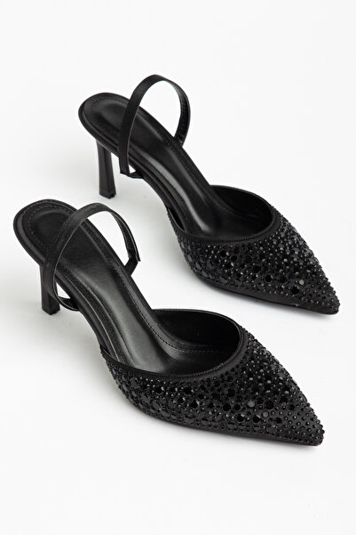 Sabella Moda Vela Stone Detailed Heeled Evening Dress Shoes Women's Stiletto